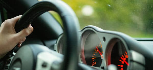 Driver taking control of the steering wheel