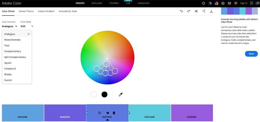 adobe's color tool
