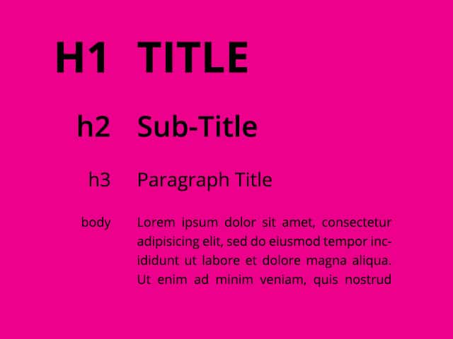 Good typography has a clearly delineated typographic hierarchy
